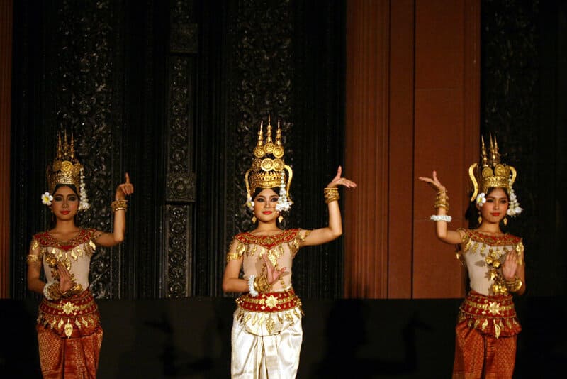 Esibizione di danza Apsara