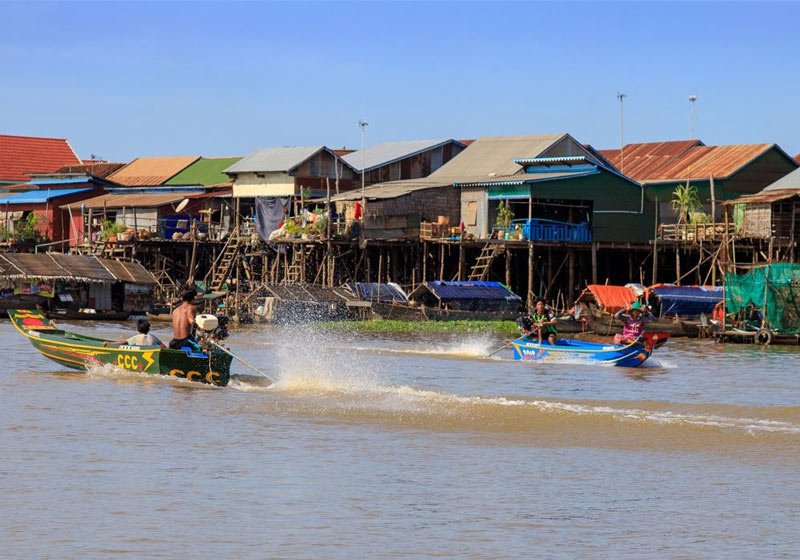 Il villaggio galleggiante di Kampong Khleang