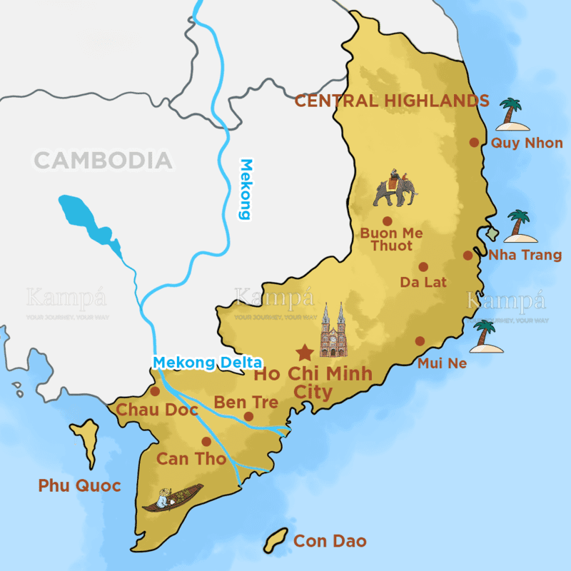mappa di Mui Ne