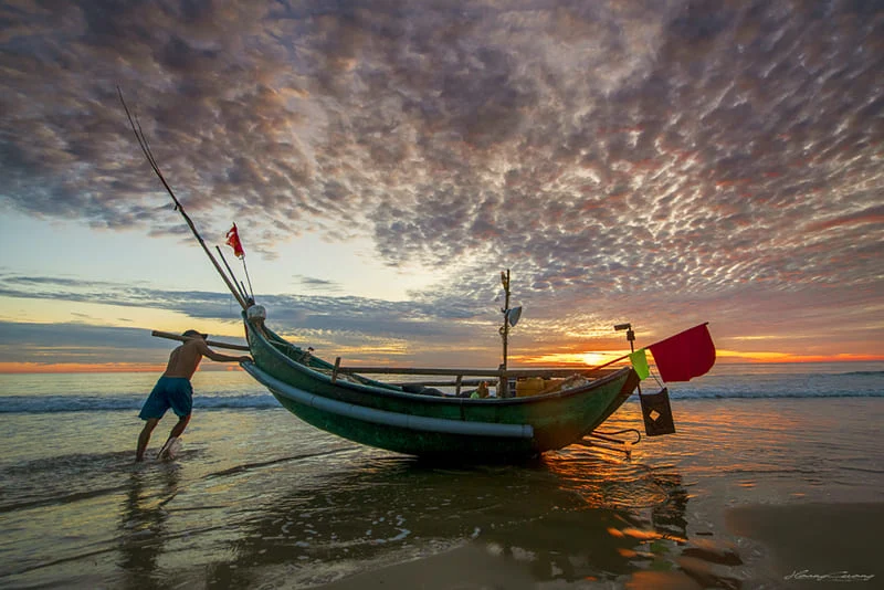 Tramonto sul mare
