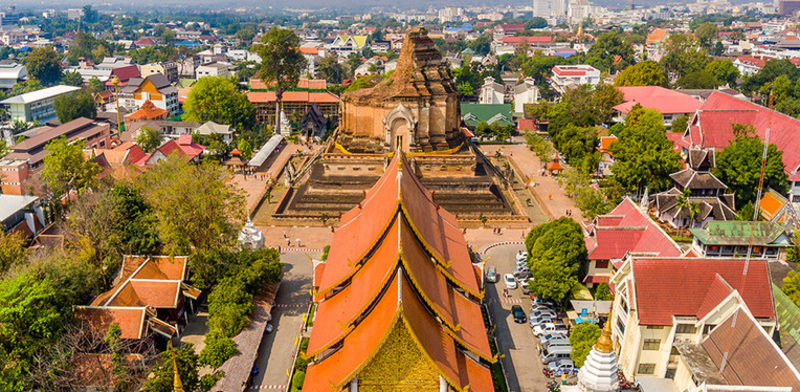 Il quartiere della città vecchia di Chiang Mai