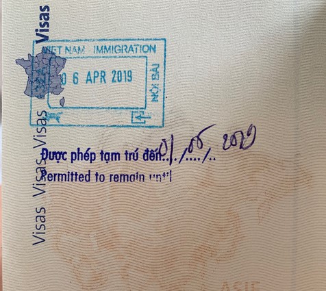 Timbro di Esenzione Visto Vietnam