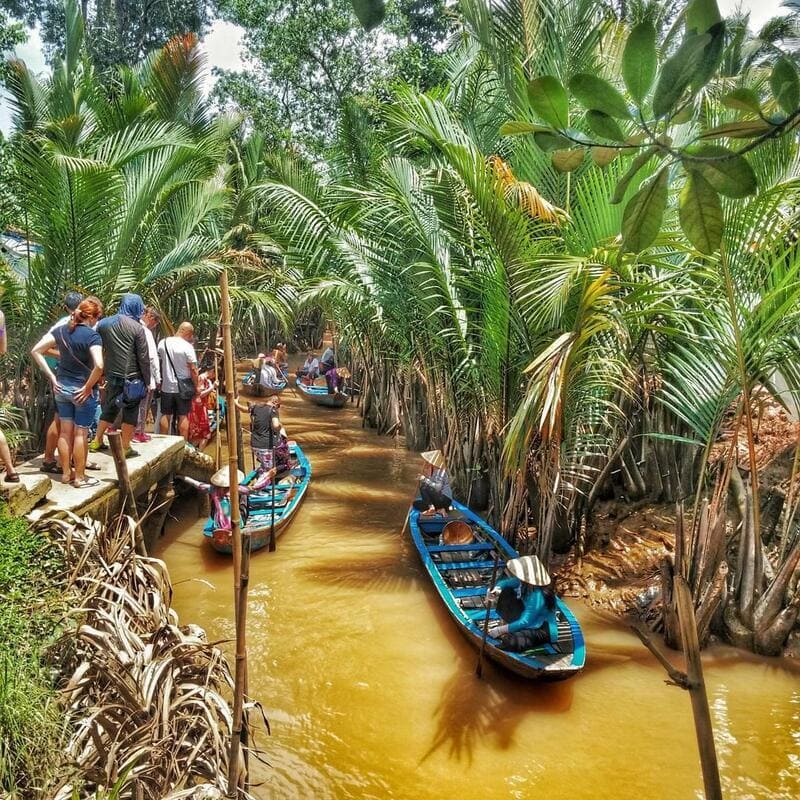 Andare in barca a Ben Tre