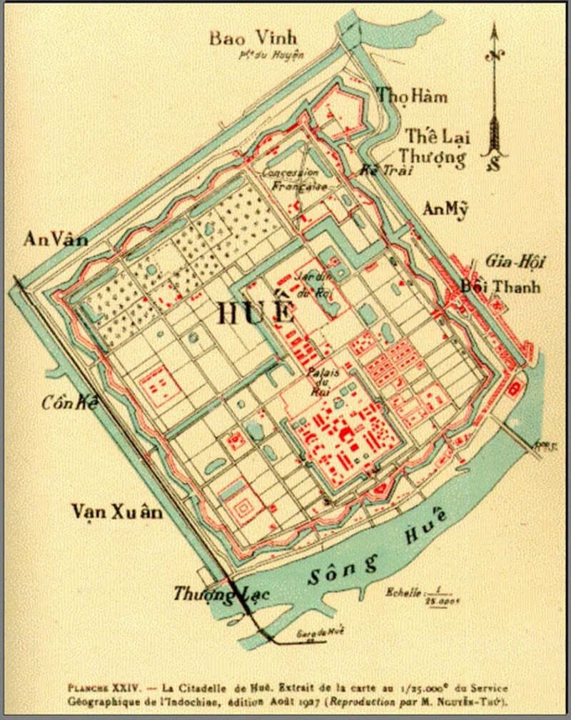 Una mappa della cittadella di Hue