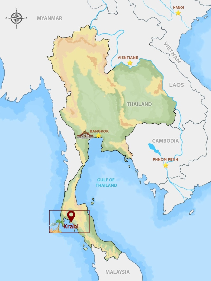 Krabi è una provincia situata sul Mare delle Andamane, nel sud della Thailandia