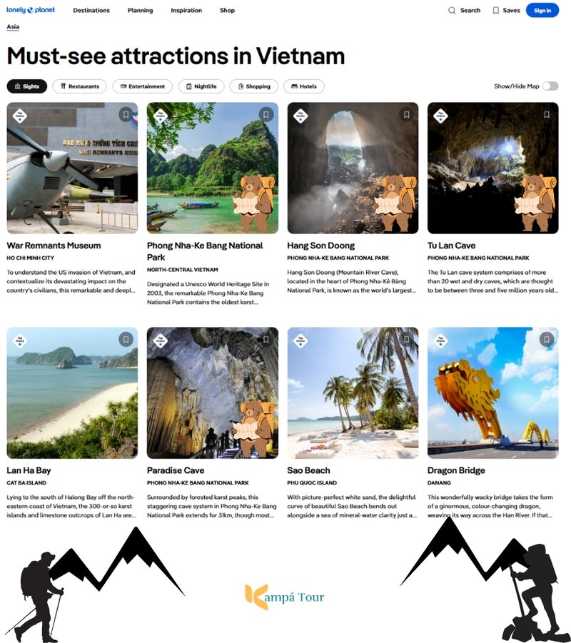 Su 16 destinazioni candidate in Vietnam, Phong Nha Ke Bang ne ha conquistate 4
