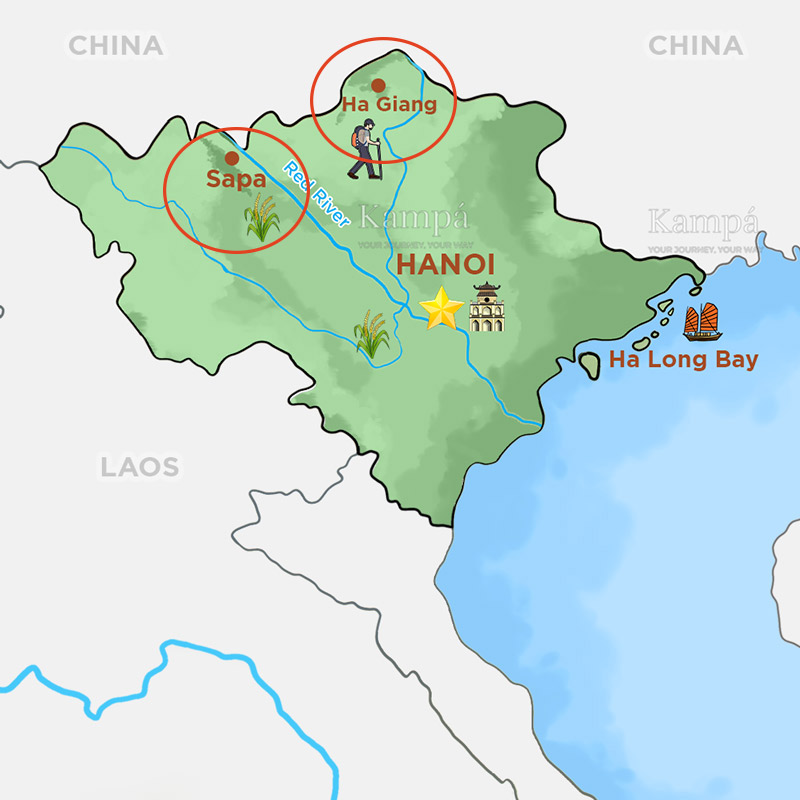mappa di sapa e ha giang