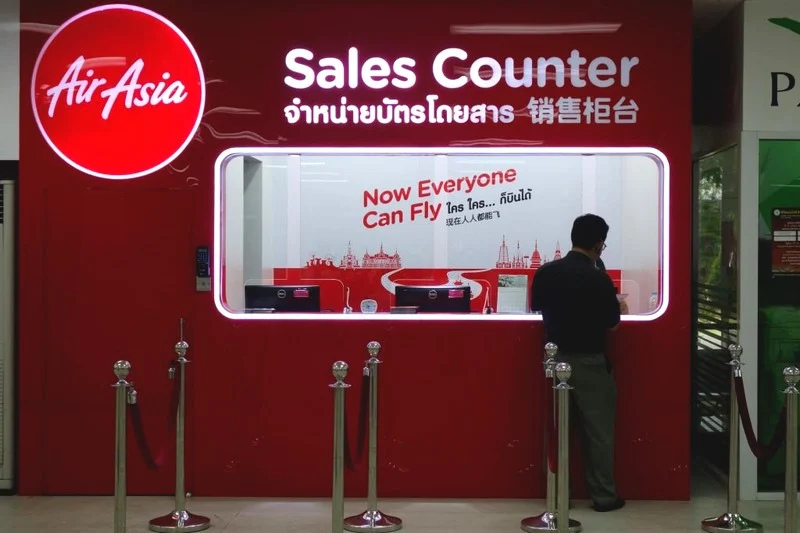 Banco vendite Thai AirAsia all’Aeroporto Internazionale di Pattaya U-Tapao