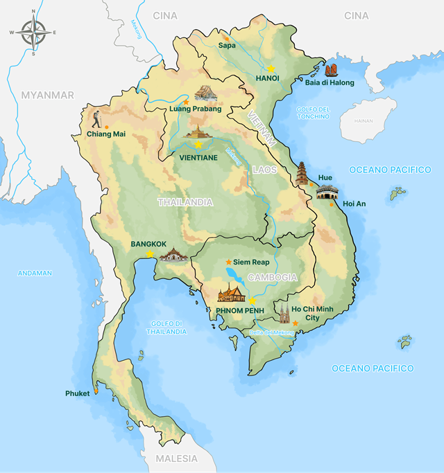 Vietnam, Cambodia, Laos & Thailand