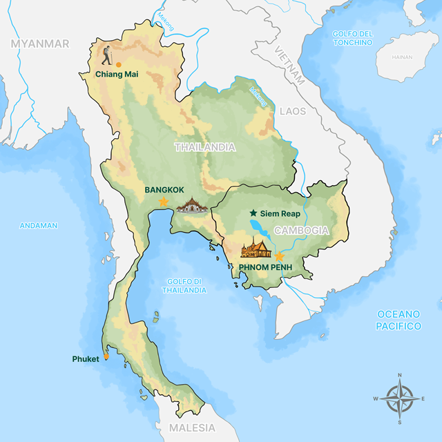Cambogia e Thailandia