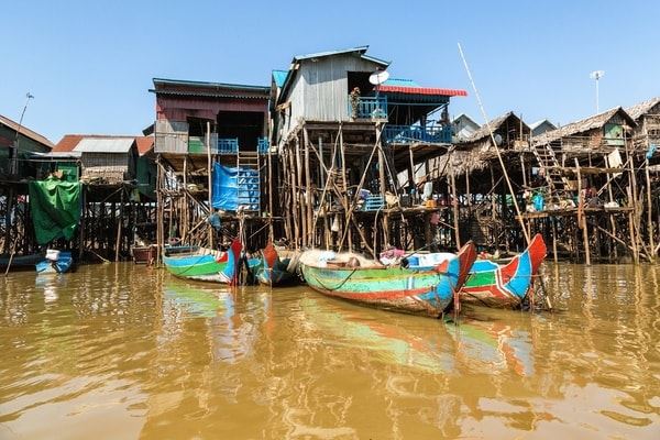 Villaggio lacustre di Kompong Khleang, Cambogia